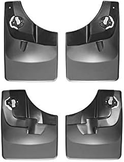 WeatherTech Custom MudFlaps for Ford F-150 with Fender Flare, Wheel Lip Molding - Front & Rear Set Black (110044-120044)