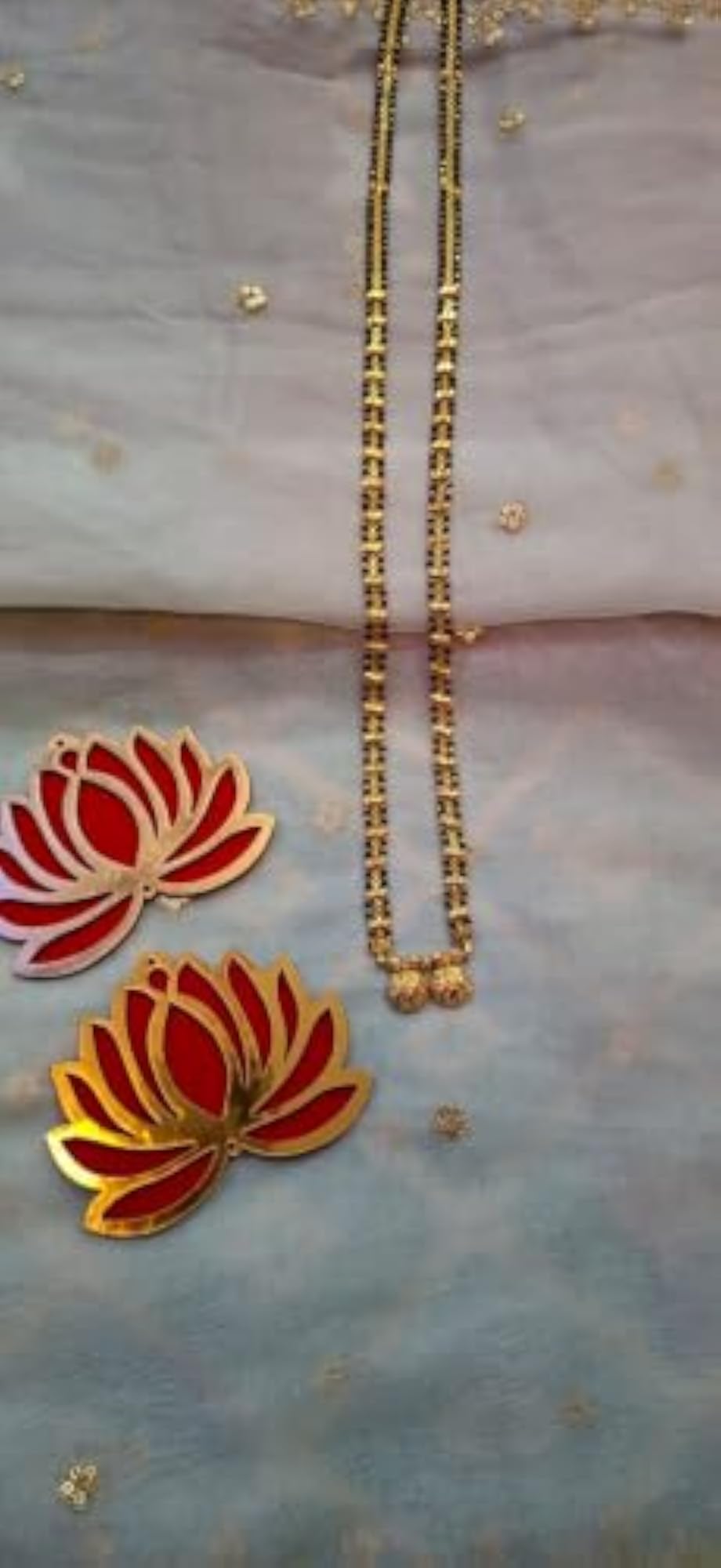 Women's Traditional Black Bead Mangalsutra Necklace