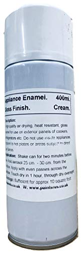 Fascinating Finishes Ltd 2 x 400ml Cream Gloss Fridge, Cooker And Appliance Enamel Paint. Heat Resistant
