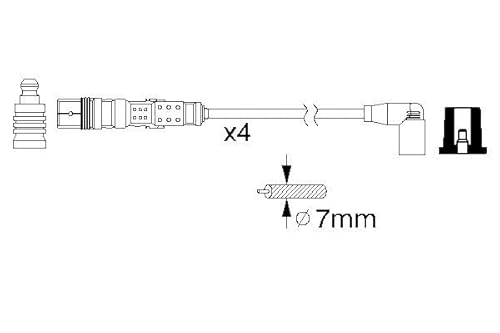 Bosch 0986356312 - Cavo di accensione - 1 pezzo