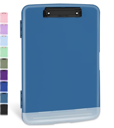 Sooez Prancheta com armazenamento, prancheta de enfermagem de alta capacidade com suporte para canet