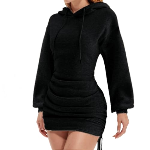 【theredthread】S hoodie long dress　ブラック　黒 THEREDTHREAD / ザレッドスレッド】S hoodie long dress