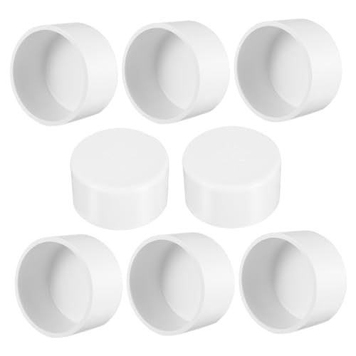 ERINGOGO 8pcs PVC Pipe End Caps Female Pipe Plug Caps for Inner User Friendly Installation