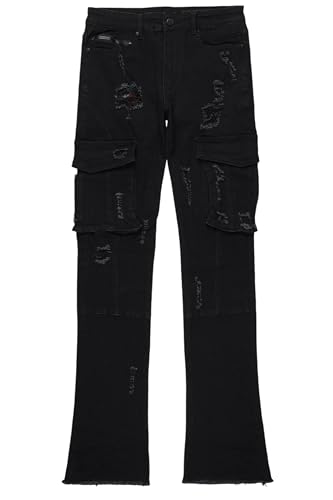 Men's Adalee Cargo Stacked Flare Jean2