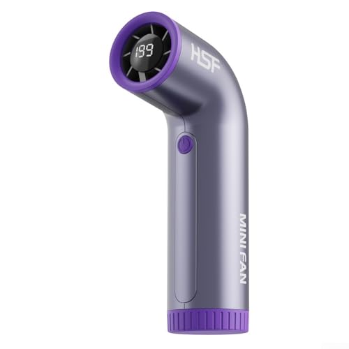 Bulevisiter Potente ventilador portátil, velocidad dual de 20000 RPM para una refrigeración eficaz en varios escenarios al aire libre (negro)
