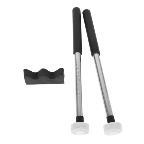 Baquetas Mikinona 2 piezas para tambor de lengua con cabezas de fieltro y mangos metálicos, ligeros, accesorios portátiles para instrumentos de percusión miniatura 1