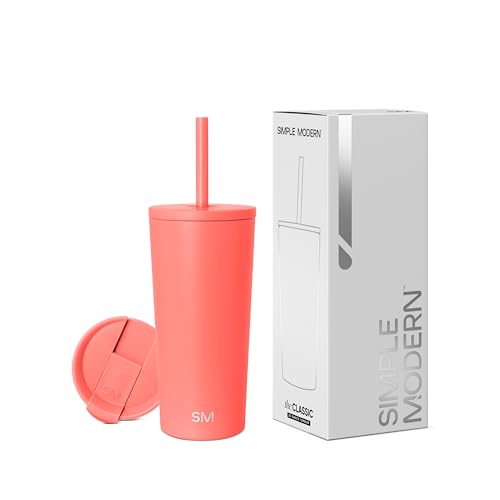 Image of Simple Modern Insulated Tumbler with Lid and Straw | Iced Coffee Cup Reusable Stainless Steel Water Bottle Travel Mug | Gifts for Women Men Her Him | Classic Collection | 20oz | Honolulu