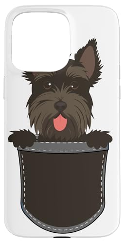 Scottish Terrier Peeking Face Pocket �X�}�z�P�[�X iPhone 15 Pro Max �p