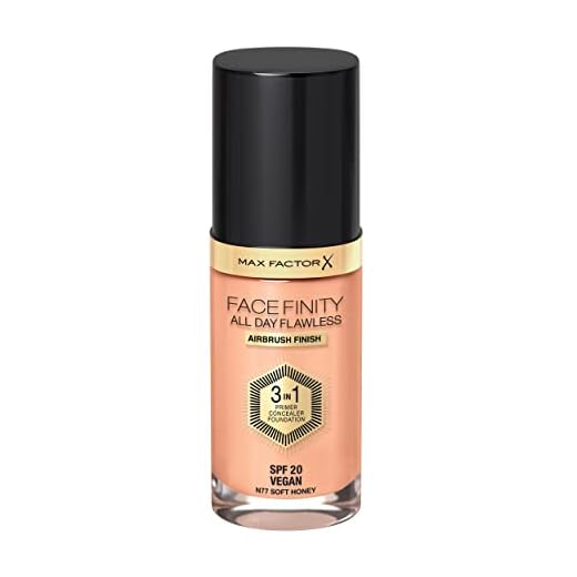 Max Factor Facefinity 3 en 1 All Day Flawless Air bursh& Vegan, Base de Maquillaje, Tono C80
