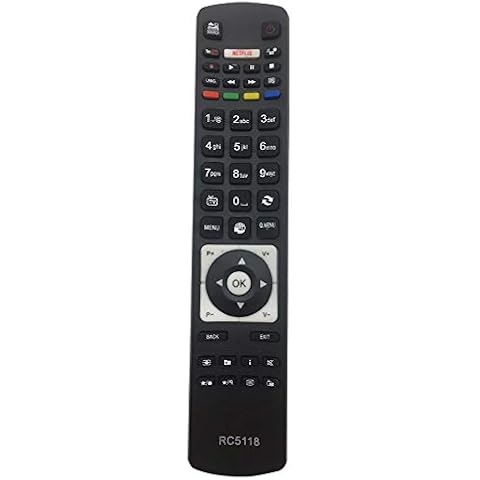 Riry Universalfernbedienung Telefunken RC5118 für Fernbedienung Telefunken Fernseher Digihome/Alba/Polaroid/FINLUX/Bush/Hitachi/Smart TV Cover