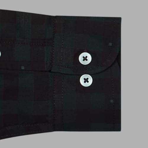 Image of GHPC 100% Cotton Gingham Checks Full Sleeves Regular Fit Formal Shirt for Men