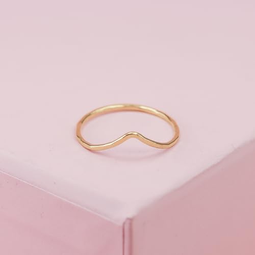 Lotus Stone Jewelry Stacking Chevron Ring thumb #8