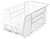 Akro-Mils 30240 AkroBins Plastic Storage Bins, Space-Saving Stackable Bins for Garage, Pantry, Craft Organization, 15-Inch x 8-Inch x 7-Inch, Clear, 12-Pack