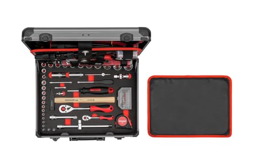 GEDORE red Werkzeugkoffer, Set 138-teilig, gefüllt, Werkzeug für Hand- und Heimwerker, im Aluminiumkoffer, R46007138