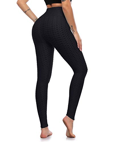 Annisher Butt Lifting Leggings For Women Yoga Workout Gym High Waisted Plus Size Soft Tummy Control Pants Black Xl #TOP13