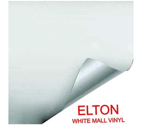 Image of Elton White Glossy Adhesive Decorative Vinyl Shelf Liner Decorative Self Adhesive Vinyl Sheet for Table top,Furniture, Almirah and Other DIY, Renovation Projects 24 X 144 Inches