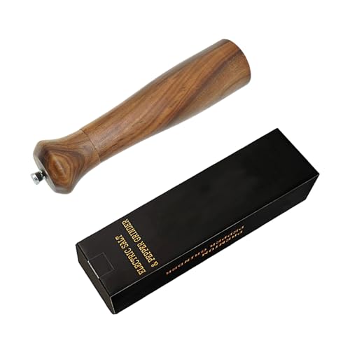 Molinillo manual de especias de madera natural fácil de usar y versátil, molinillo de pimienta resistente con molinillo