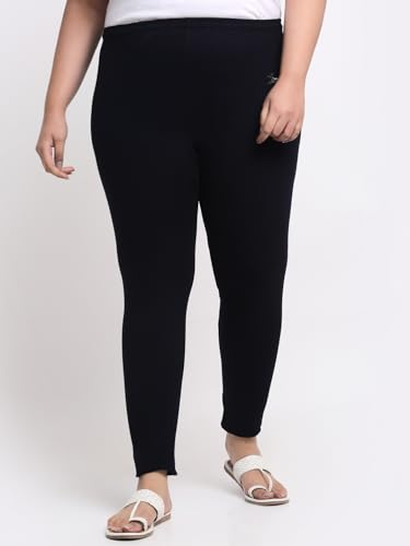 Image of Soft Cotton Ankle Lenght Solid Regular and Plus 35 Colours Leggings for Womens and Girls (Sizes :- M to 6XL)