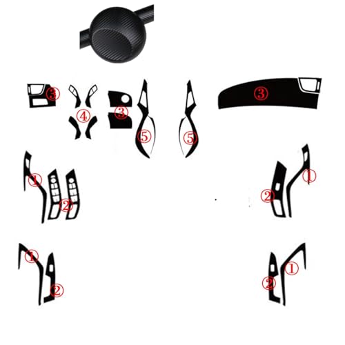 Autocollants de panneau central en carbone pour Hyundai Elantra MD 12-16