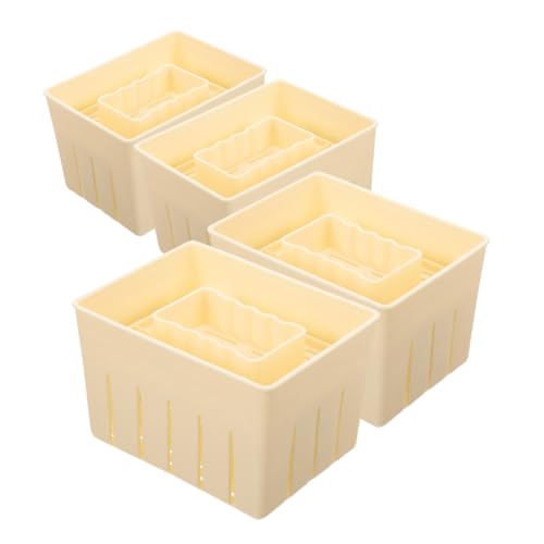 HOLIDYOYO 4pcs Tofu Press Mold for Homemade Tofu and Cheese Compact Kitchen Tool for Easy for Cooking Enthusiasts and Housewarming Smooth Design