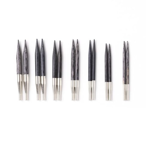 Image of Knit Picks Clark Short Interchangeable Knitting Needles Set with Case | 7 sizes of 2.75 inch long knitting needles, sizes 4-10, includes cables, stitch markers, and endcaps.