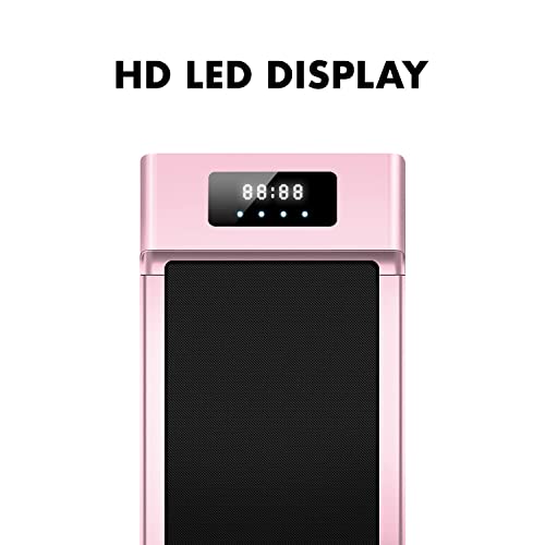 Image of Folding Treadmill, Under Desk Electric Treadmill Quiet Walking Pad,Remote Control and LED Display for Home Office Gym