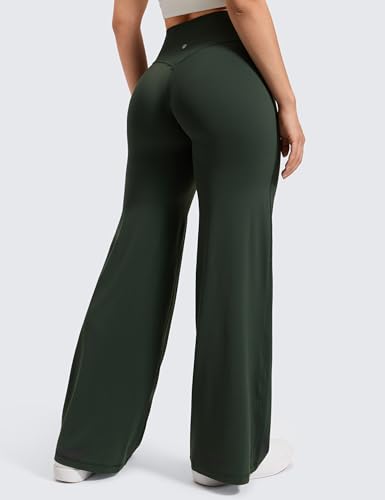 Image of CRZ YOGA Softretch Wide Leg Pants 28 inch /30 inch /32 inch | No Front Seam, Ultimate Comfort, Next to Skin, Yoga, Casual, High Waisted, for Women