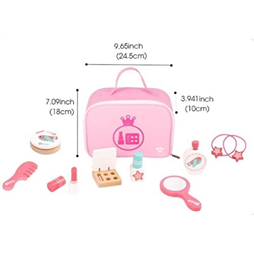 Maleta de Maquiagem Infantil 11 Peças Madeira TL993 Tooky Toy