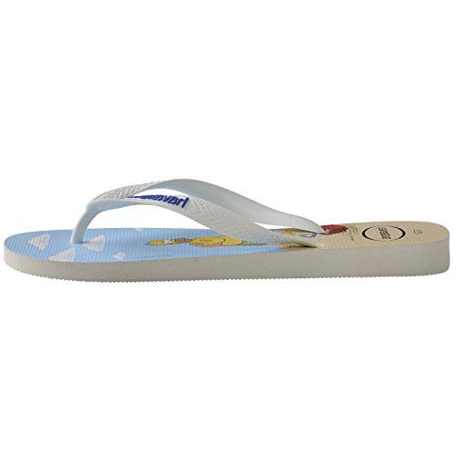 Chinelo, Havaianas, Simpsons, Adulto Unissex, Branco/Azul Estrela, 37/38