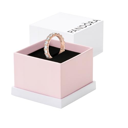 Pandora Sparkling Row Eternity Ring - Ring for Women - Layering or Stackable Ring - Gift for Her Shine with Clear Cubic Zirconia - With Gift Box