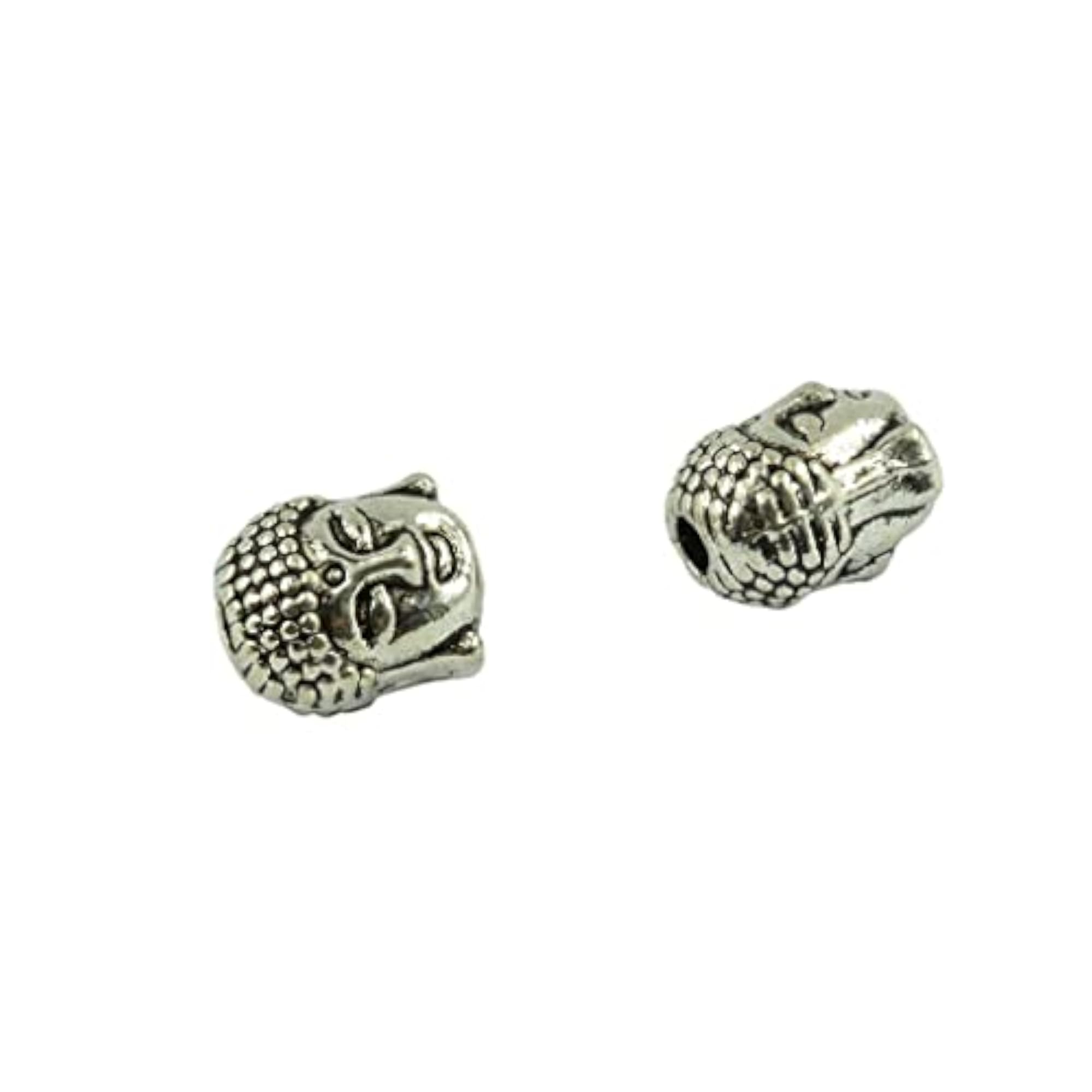 Tibetan Silver Buddha Spacer Beads for DIY Making, 6x20 Pieces