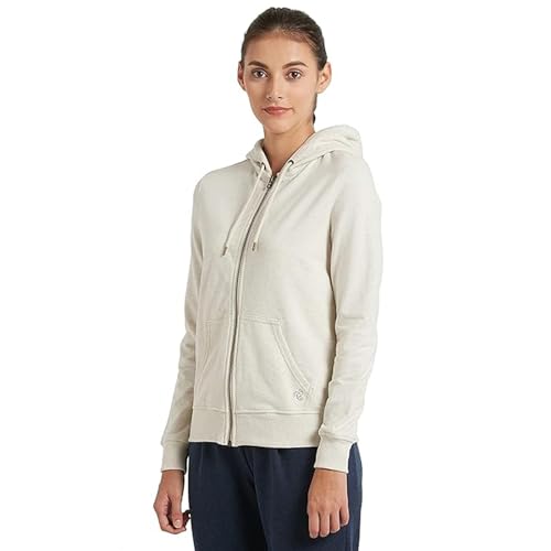 Image of Clotth Theory Women's Cotton Fleece Hooded Neck Sweatshirt | Hoodie Jacket with Kangaroo Pocket