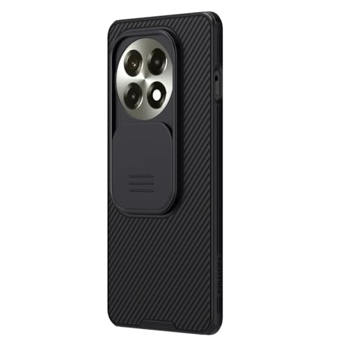 Image of PRITO Nilkin Classic Series Compatible for OnePlus 13-R (1+13R) Case with Camera Cover, [Camera Lens Protector] [Scratch-Resistant] [360 Full Protection] Shockproof Slim Phone Case (Black, 1+13 R)