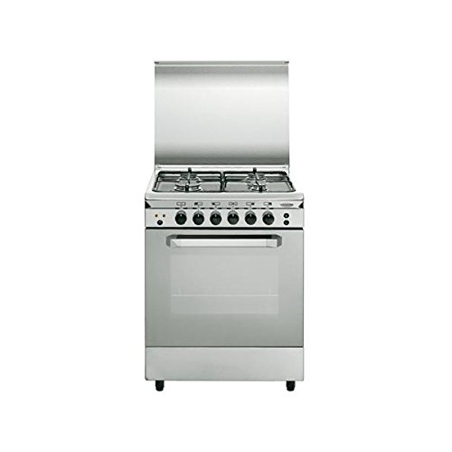 Vitrokitchen UN55IN Independiente Encimera de gas Acero inoxidable - Cocina (Cocina independiente, Acero inoxidable, Giratorio, Frente, Encimera de gas, Gas natural)