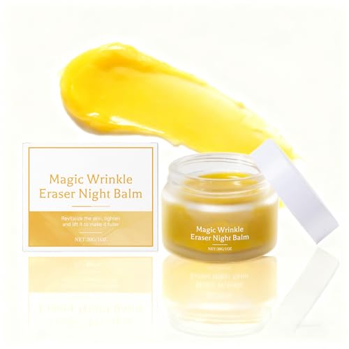 Magic Wrinkle Eraser Night Balm, Anti Aging Night Cream with Rosehip & Marigold Extract, Deep Moisturizing Overnight Face Balm for Mature Skin, Helps Lift, Firm, Nourish & Smooth Fine Lines 1oz
