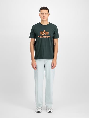 Alpha Industries Basic T 2 Pack T-Shirt für Herren Grey Black/Dark Petrol – Ansicht 4