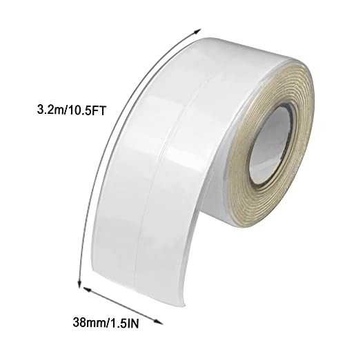 Caulk Tape Self Adhesive,Caulking Tape for Bathroom Sealant Strip Caulk Strip,Waterproof Caulking Sealing Tape for Bathroom, Toilet, Kitchen Countertop,Bathroom,Toilet (Clear-1.5IN-10.5FT-A)