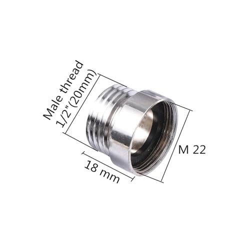 Conector M22 a 1/2 pulgada para adaptar grifo de jardín y ducha de baño 3