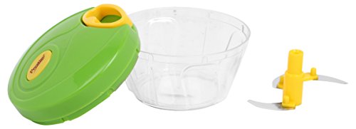 Image of Prestige Deluxe Plus Baby Induction Base Aluminium Pressure Handi, 2 Litres, Silver+Prestige 3.0 Plastic Veggie Cutter (Green, 350 ml)