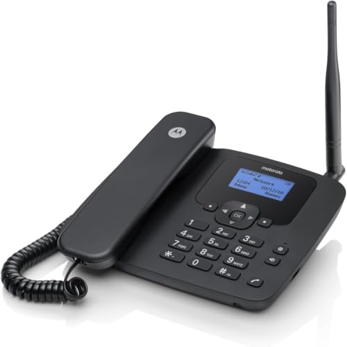 Motorola Voice – FW410L 4G-Festnetztelefon, WLAN-Hotspot, SIM-Karte, Akku-Backup, Freisprecheinrichtung, Quadband-GSM, Anrufweiterleitung
