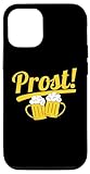 custodia per iphone 12/12 pro prost! oktoberfest retro birra bere tedesco saluti stein