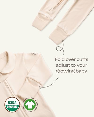 MON CHOU Convertible Footie Pajamas - Soft Organic Cotton Baby Pajamas - 100% Pima Cotton PJ’s & Luxury Newborn Sleepers3