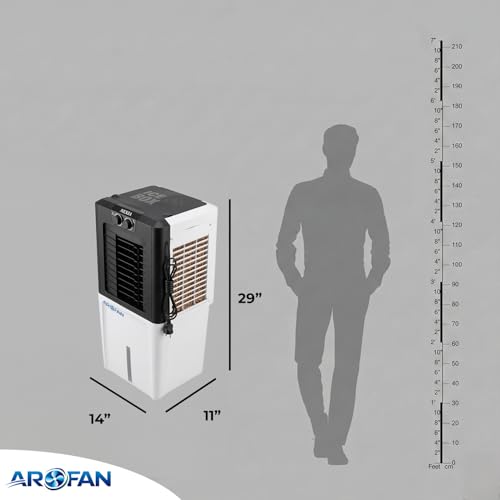 Image of 45L Frosty Air Cooler for Room Cooling | Anti Bacterial Honey Comb Pads | Collapsible Louvers | Compatible Wheels for Easy Moving | 9 Feet Air Throw Distance