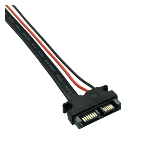 Cable SATA Serial ATA 22Pin 7+15 Hembra a Slimline SATA 13Pin 7+6 Macho 30 cm miniatura 3