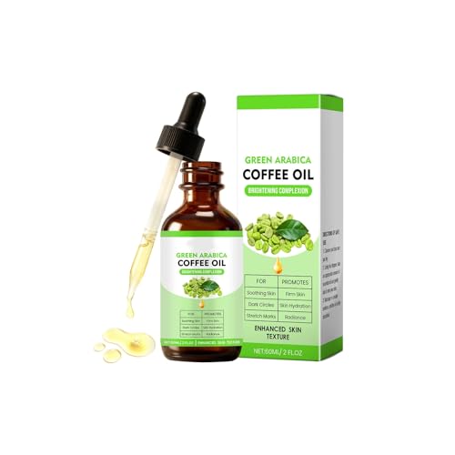 Aceite de Café Verde - Aceite Facial Iluminador 100% Natural, ilumina el tono de la piel, reduce las ojeras y unifica el tono, 60 ml