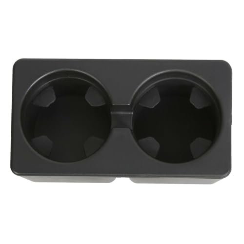 Portavasos de consola dual trasero para autos plástico negro miniatura 3