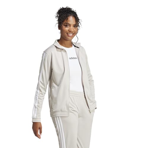 adidas Womens Tricot 3-Stripes Track Top Wonder Alumina/White Large