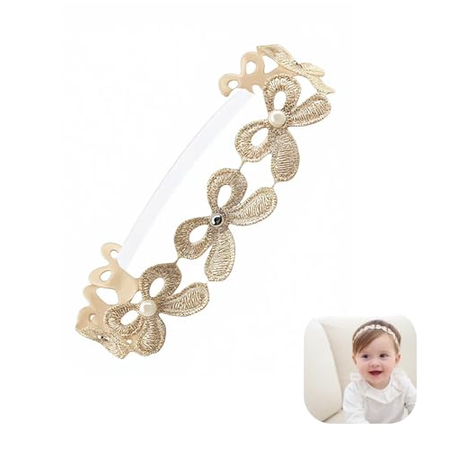 Baby Haarband Schmetterlinge Stirnband Mädchen - Weich Baby Hairband, Dehnbare Haarschmuck, Elastische Haarbänder, Süße Kopfbedeckung für Kinder Kleinkinder, Babygeschenke für Neugeborene, Weiß