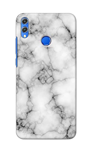 Image of Light White Marble Texture Natural Pattern Hard Back Case Cover for Honor 8X, JSN-L11, JSN-L21, JSN-L22, JSN-L23 Back Cover -(J5) VNS2230