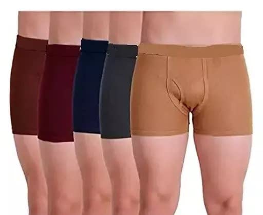 gsxmol GSXMOLMEN Plain Cotton Multicolor Stretchy & Flexible Underwear Pack of 10-picture-47